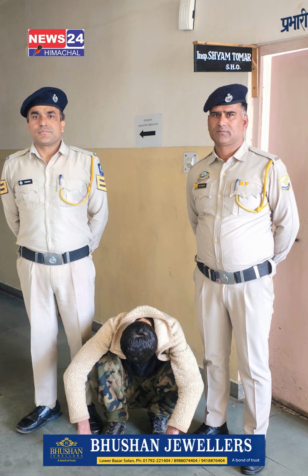 शीतला माता मंदिर में चोरी करने वाला युवक गिरफ्तार